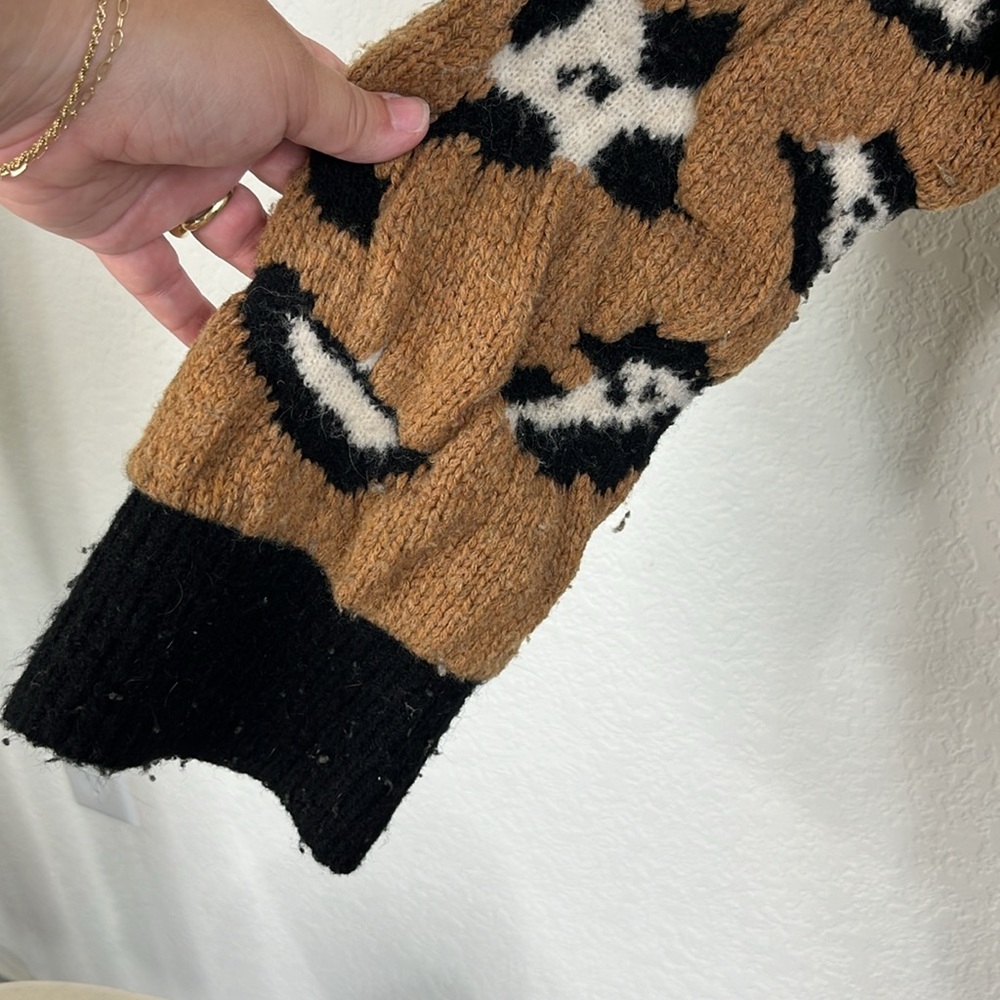 ZADIG & VOLTAIRE Tanya Long Cardigan In Chamois Open Front Leopard Spotted Anima - Picture 4 of 9